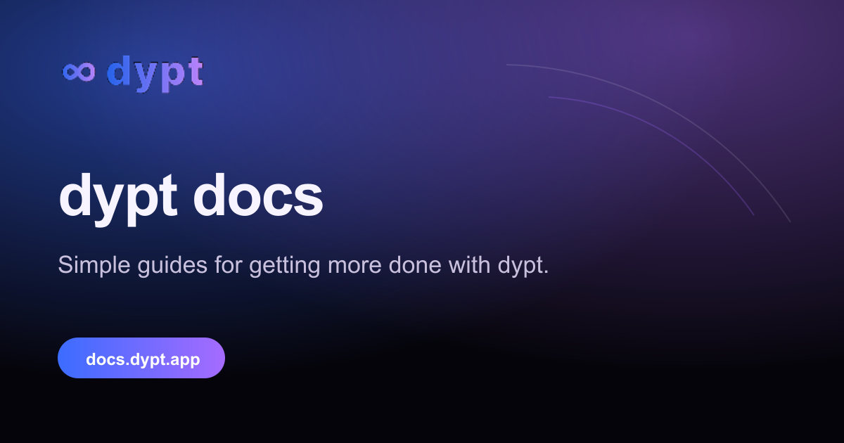 Welcome to dypt | dypt docs